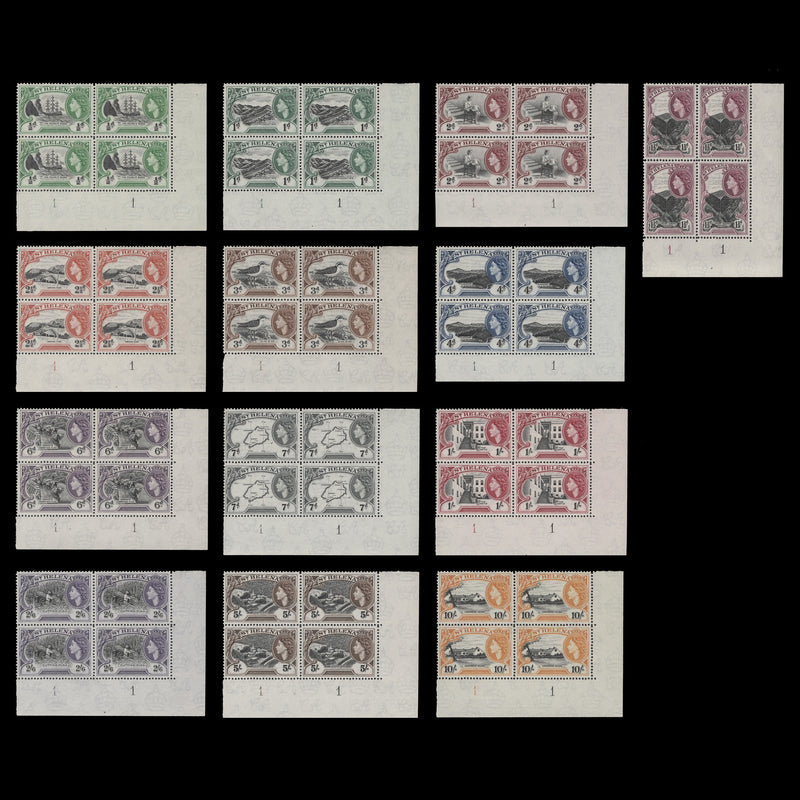 Saint Helena 1953 (MNH) Definitives plate blocks