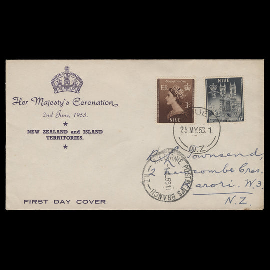 Niue 1953 Coronation first day cover