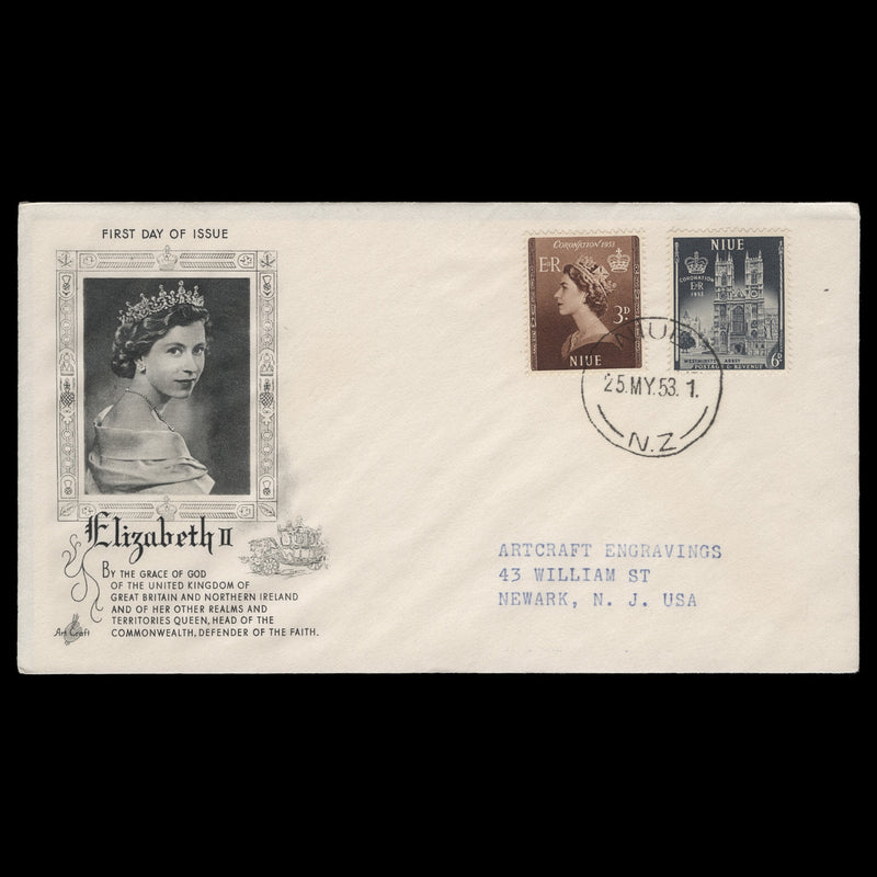 Niue 1953 Coronation first day cover