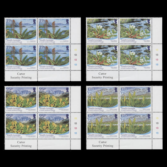 South Georgia 2010 (MNH) Flora plate blocks