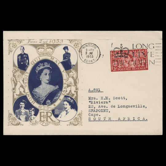 Great Britain 1953 (FDC) 2½d Coronation, WINDSOR