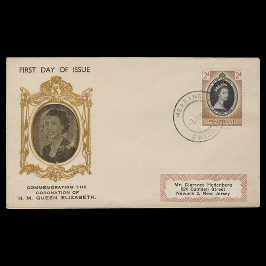 Swaziland 1953 (FDC) 2d Coronation, MBABANE