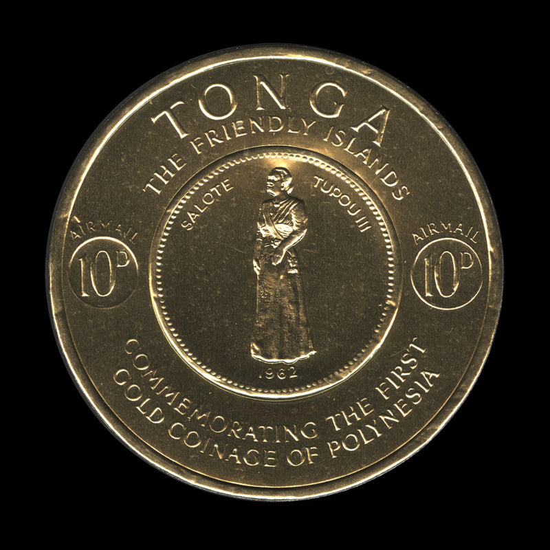 Tonga 1963 (Proof) 10d Gold Coinage Commemoration, die II
