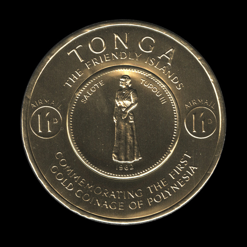 Tonga 1963 (Proof) 1s1d Gold Coinage Commemoration, die II