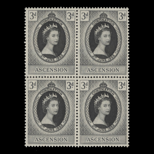 Ascension 1953 (MNH) 3d Coronation block