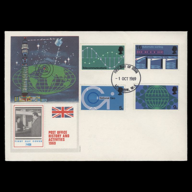 Great Britain 1969 Post Office Technology first day cover, LONDON W1