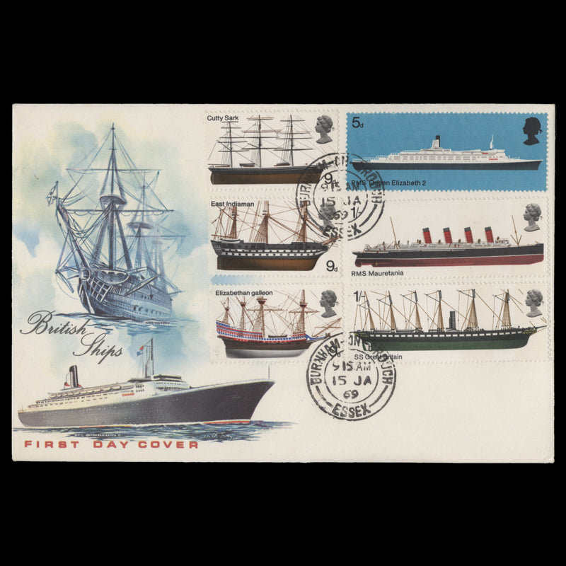 Great Britain 1969 British Ships first day cover, BURNHAM-ON-CROUCH