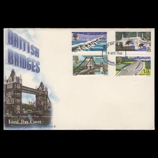Great Britain 1968 British Bridges first day cover, FAREHAM