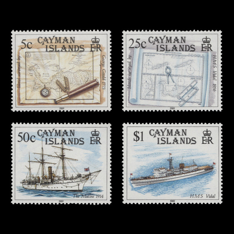 Cayman Islands 1989 (MNH) Maps and Survey Ships set