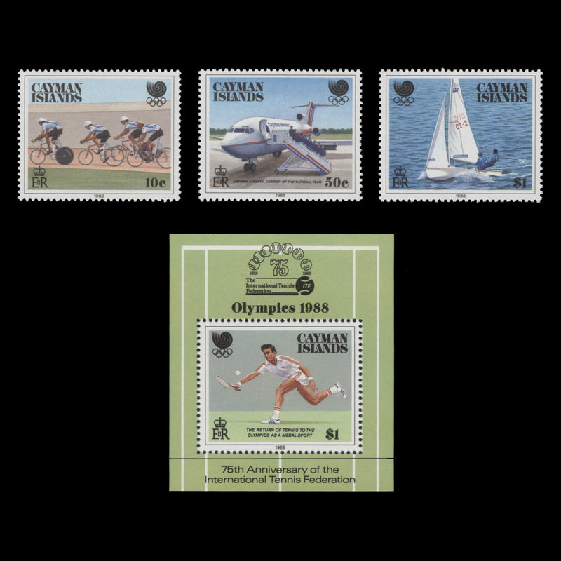 Cayman Islands 1988 (MNH) Olympic Games set and miniature sheet