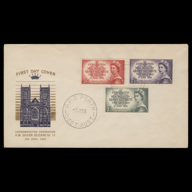 Australia 1953 Coronation day cover, PERTH