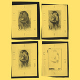 Kenya 1992 Lion colour separation proofs with unadopted value