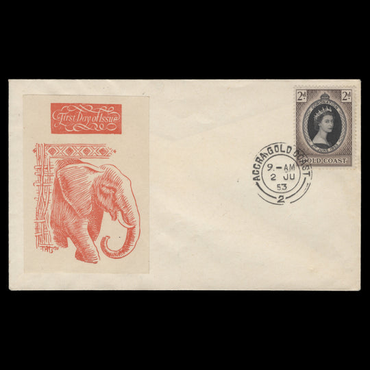 Gold Coast 1953 (FDC) 2d Coronation, ACCRA