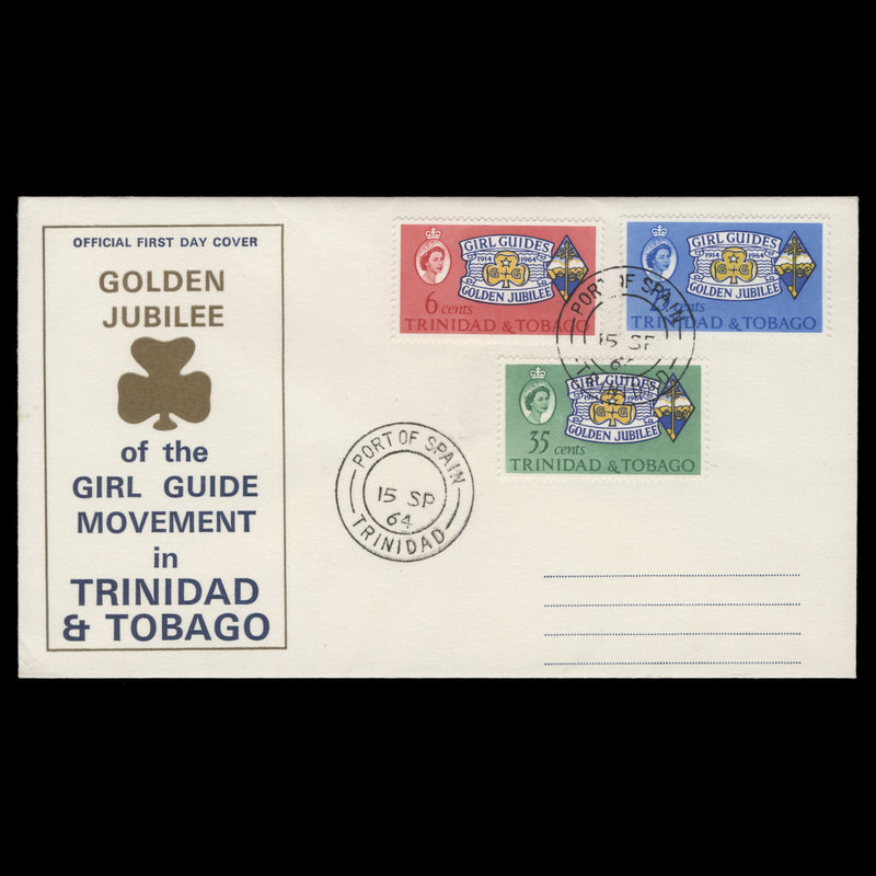Trinidad & Tobago 1964 (FDC) Girl Guides Golden Jubilee, PORT OF SPAIN