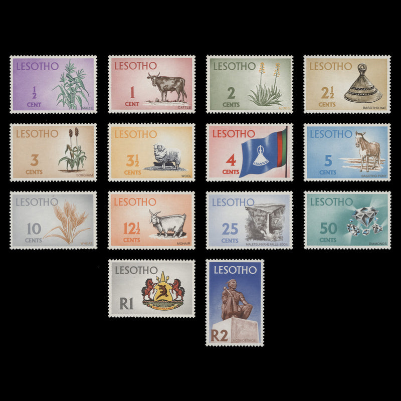 Lesotho 1971 (MNH) Definitive series reissued without portrait