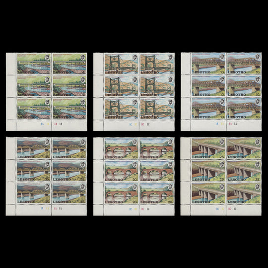 Lesotho 1974 (MNH) Rivers and Bridges plate blocks
