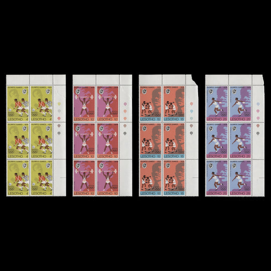 Lesotho 1976 (MNH) Olympic Games, Montreal traffic light blocks