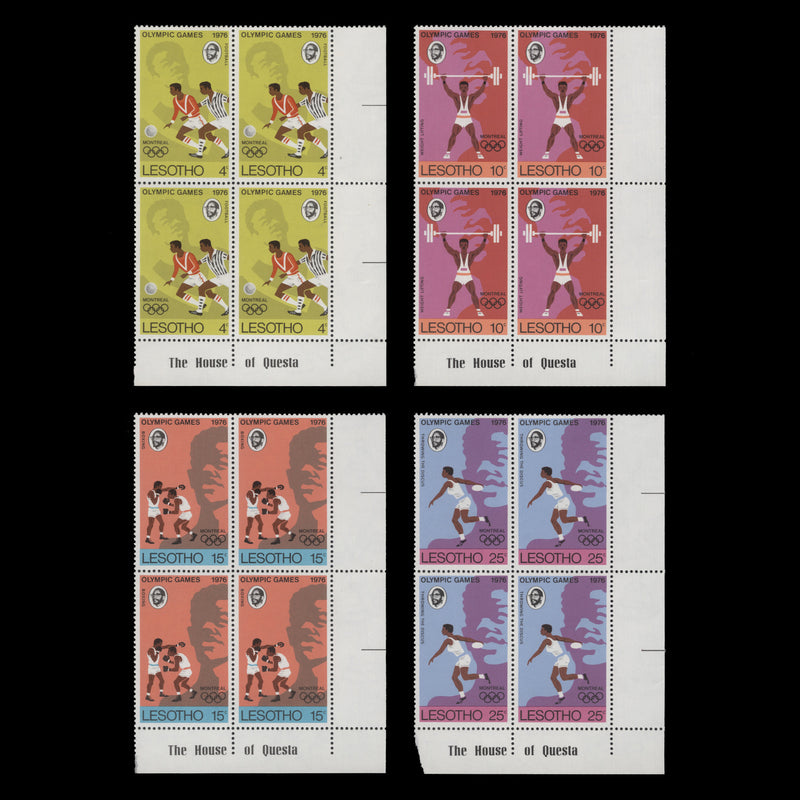 Lesotho 1976 (MNH) Olympic Games, Montreal imprint blocks