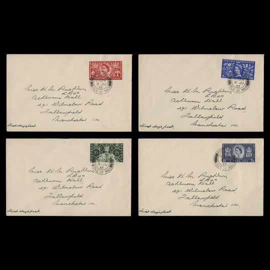 Great Britain 1953 Coronation first day covers, PORT ERIN