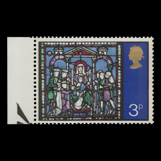 Great Britain 1971 (Variety) 3p Christmas missing lemon