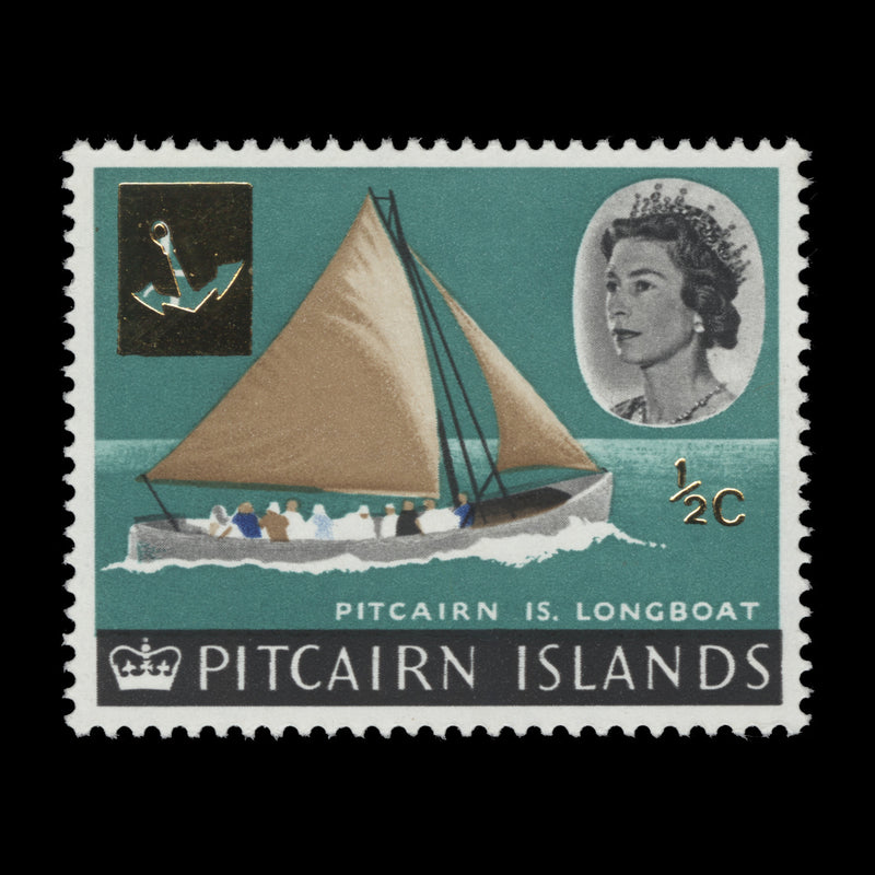Pitcairn Islands 1967 (Error) ½c/½d Pitcairn Longboat missing brown