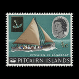 Pitcairn Islands 1967 (Variety) ½c/½d Pitcairn Longboat missing brown