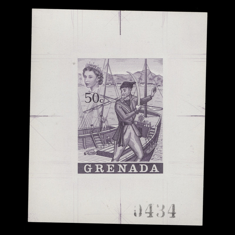 Grenada 1970 50c Pirates die proof in issued colour