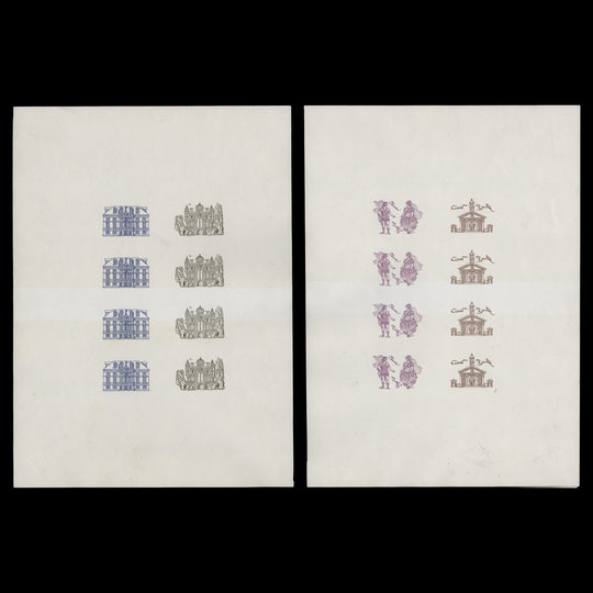 Great Britain 1973 Inigo Jones vignette proofs, Bradbury Wilkinson