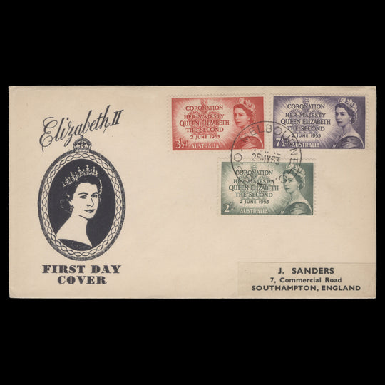 Australia 1953 Coronation first day cover, MELBOURNE