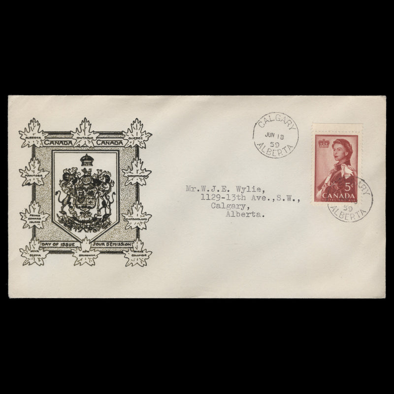 Canada 1959 Royal Visit first day cover, CALGARY