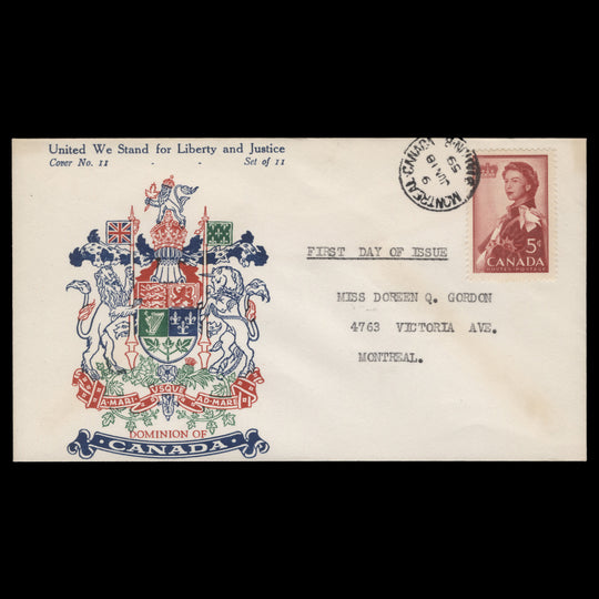 Canada 1959 Royal Visit first day cover, MONTREAL