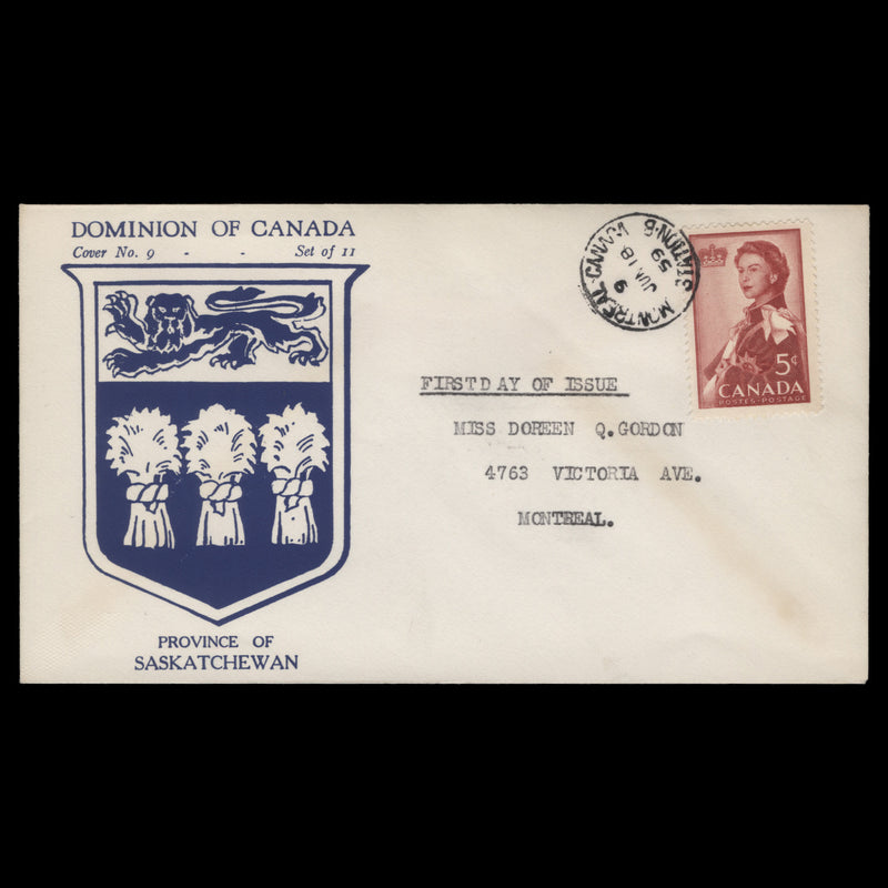 Canada 1959 Royal Visit first day cover, MONTREAL