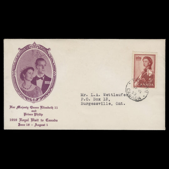 Canada 1959 Royal Visit first day cover, LONDON