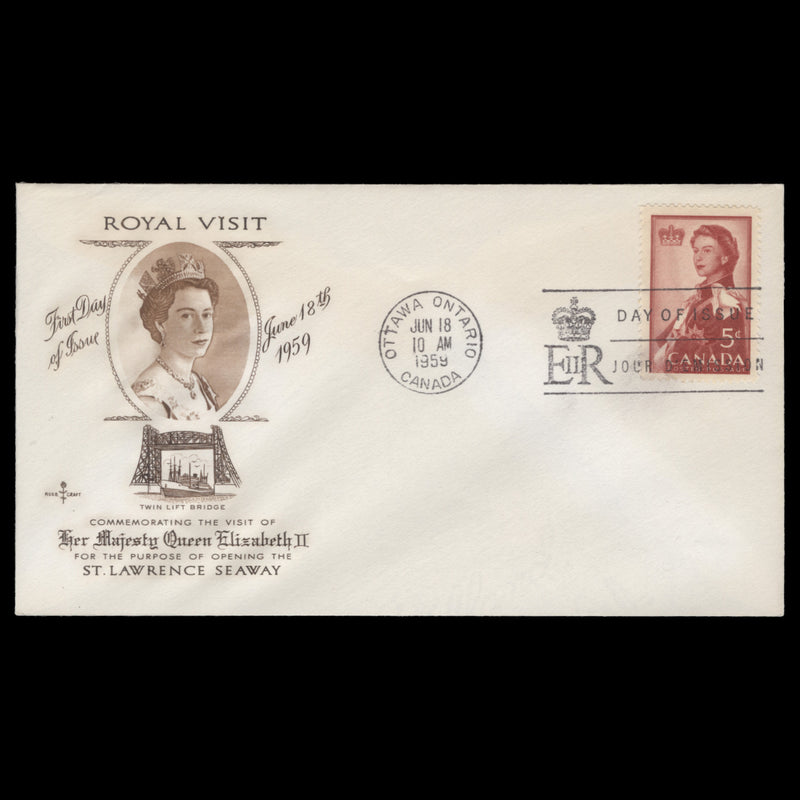 Canada 1959 Royal Visit first day cover, OTTAWA