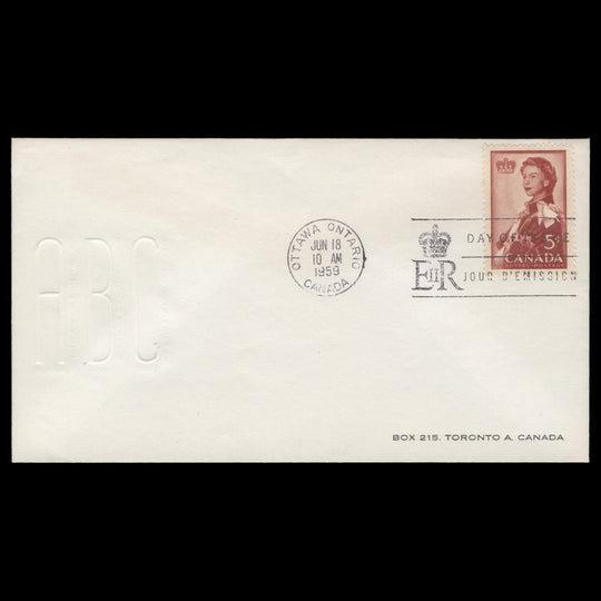 Canada 1959 Royal Visit first day cover, OTTAWA