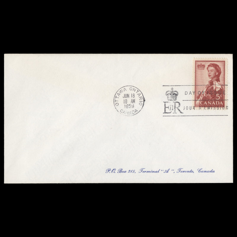 Canada 1959 Royal Visit first day cover, OTTAWA