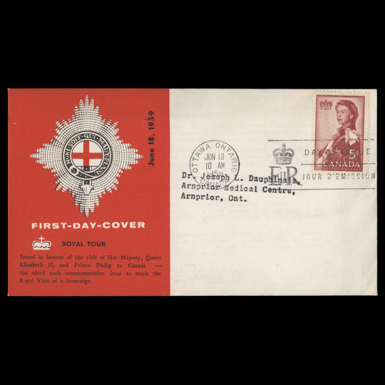 Canada 1959 Royal Visit first day cover, OTTAWA