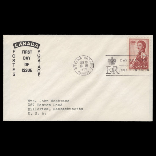 Canada 1959 Royal Visit first day cover, OTTAWA