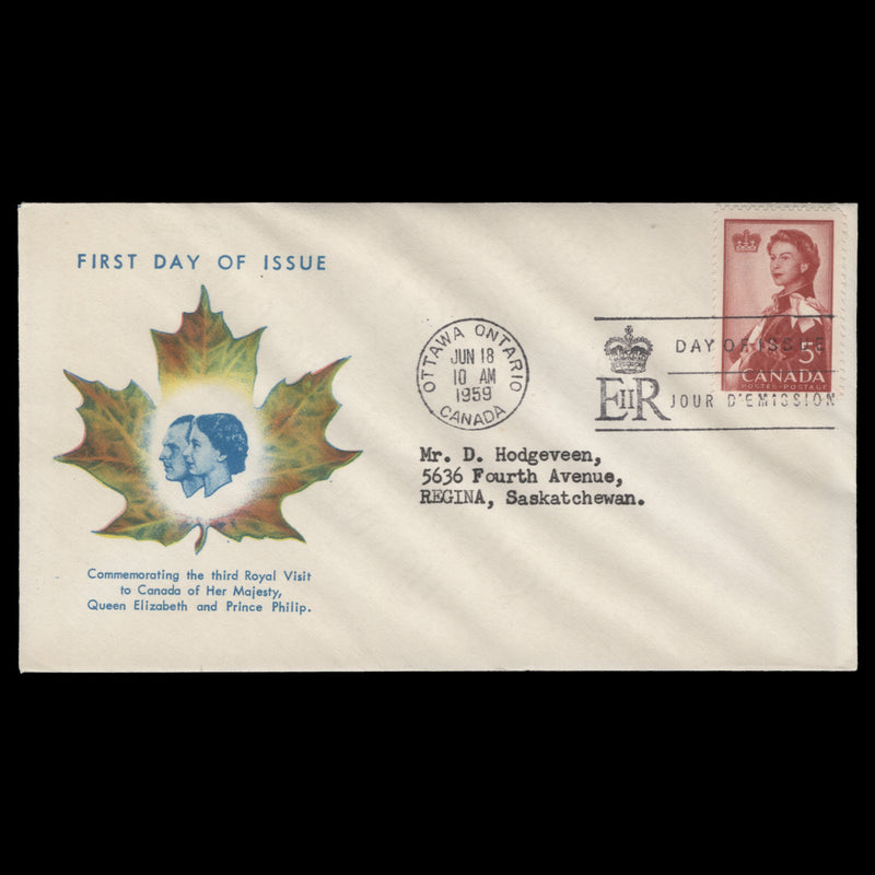 Canada 1959 Royal Visit first day cover, OTTAWA