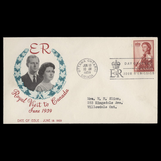 Canada 1959 Royal Visit first day cover, OTTAWA