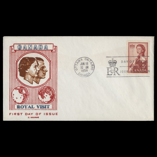 Canada 1959 Royal Visit first day cover, OTTAWA