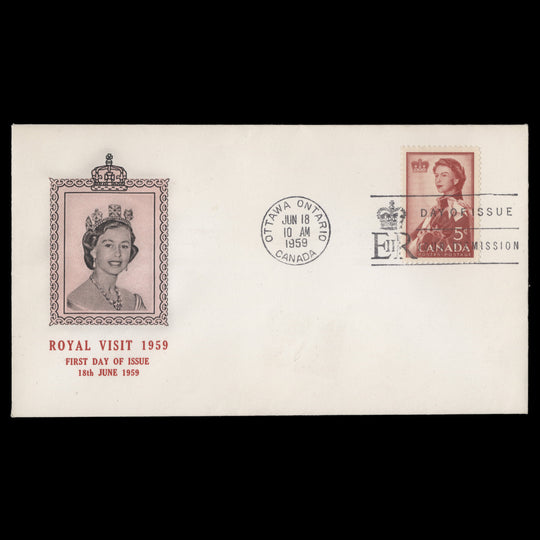 Canada 1959 Royal Visit first day cover, OTTAWA