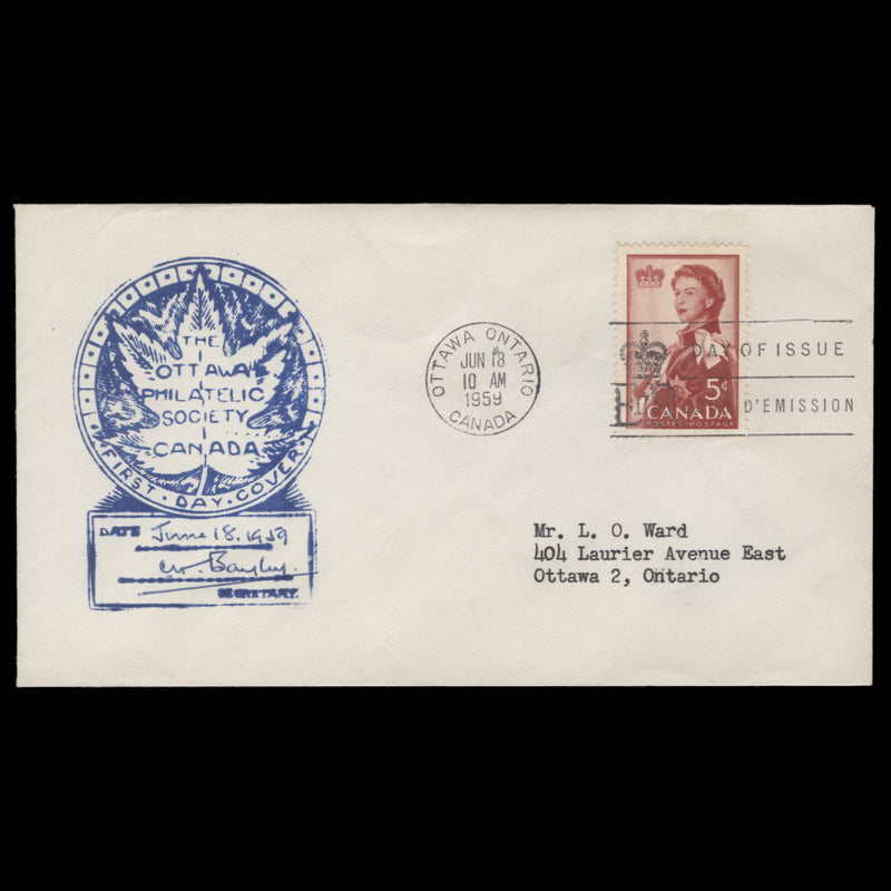 Canada 1959 Royal Visit first day cover, OTTAWA