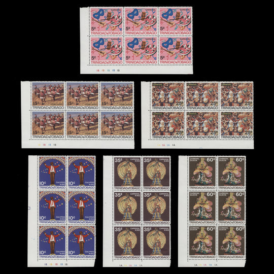 Trinidad & Tobago 1968 (MNH) Carnival plate blocks
