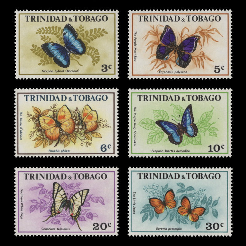 Trinidad & Tobago 1972 (MNH) Butterflies set
