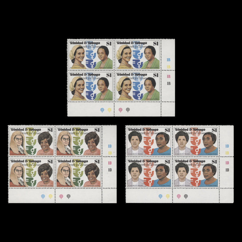 Trinidad & Tobago 1980 (MNH) Decade for Women plate blocks