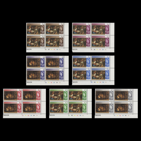 Cayman Islands 1968 (MNH) Christmas plate blocks
