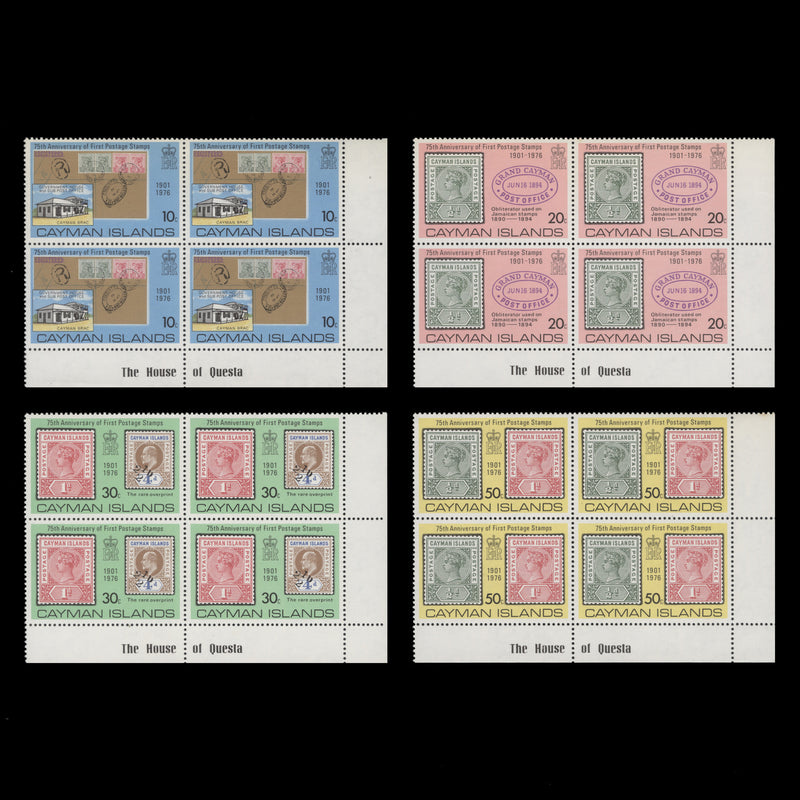 Cayman Islands 1976 (MNH) Postage Stamp Anniversary imprint blocks