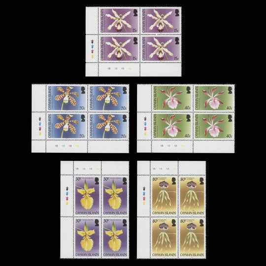 Cayman Islands 2005 (MNH) Orchids plate blocks