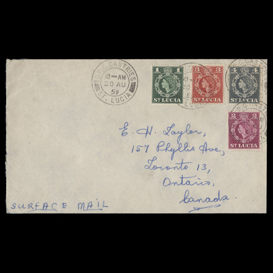 Saint Lucia 1953-54 (Used) Definitives, CASTRIES